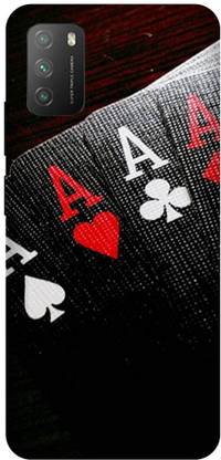 UMPRINT Back Cover for Poco M3/MZB087AIN Card Game ACE Poker Printed Back Cover