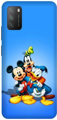 UMPRINT Back Cover for Poco M3/MZB087AIN Mickey Mouse Printed Back Cover