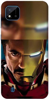 NDCOM Back Cover for Realme C11 2021 Robert Downey Jr Face Iron Man Printed