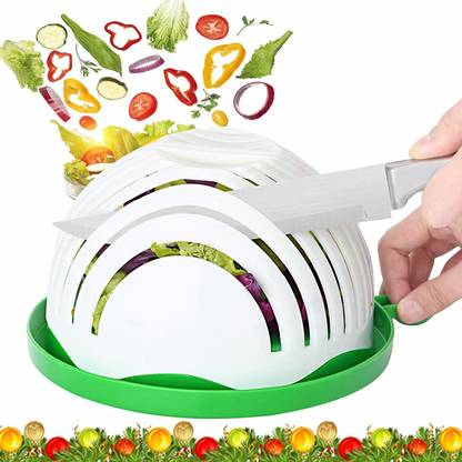 GLAMAXY Salad Cutter Bowl Upgraded Easy Salad Maker, Fast Fruit Vegetable Salad Chopper Bowl Fresh Salad Slicer Vegetable & Fruit Slicer