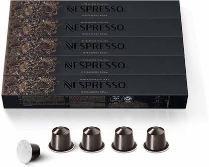 Nespresso Ispirazione Roma Intenso, 50 Count Coffee Pods Roast & Ground Coffee