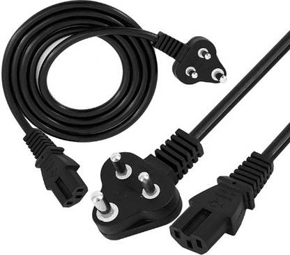 mute Power Cord 1.8 m 3 Pin Computer Power Cable,Cord,Lead 1.8 M Compatible With Desktop,Printer ,Monitor SMPS Power Cable