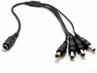 DEVBHOOMI 3-in-1 Cable 0.03 m DB-1 Female to 4 Male Splitter 4 Way Plug Cable FOR CCTV