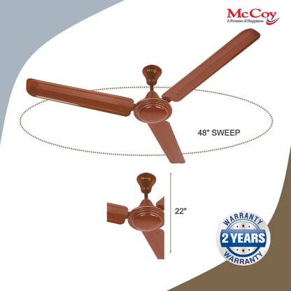 Mccoy carolinaCF with 24 Months Warranty Energy Saving 1200 mm Ceiling Fan