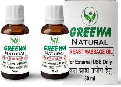 greewa natural BREAST MASSAGE OIL PACK OF 2 (30ML+30ML=60ML) Hair Oil