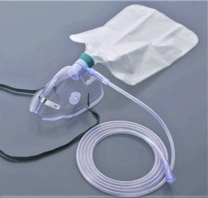 EliteMed ADULT Non-Rebreather Oxygen Mask Medical Nrb Bag Oxygen Mask with Reservoir Bag | High Concentration Oxygen Mask Reusable