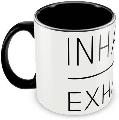 QUICK REFLECTION Inhale Exhale Motivational Ceramic Coffee Ceramic Coffee Mug