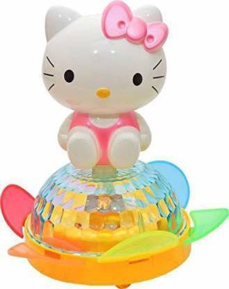 WHITE POPCORN Moving Hello Kitty with Soft Music and 3D Lights