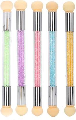 Royalkart Nail Art Dual Head Sponge Brush |Nail Art Tool| Pack Of 5