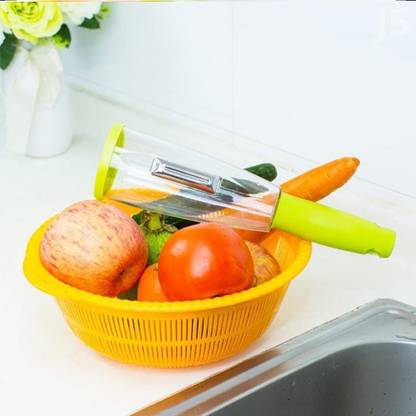 ActrovaX Storage Peeler With A Container For Potato Cucumber Carrot Straight Peeler
