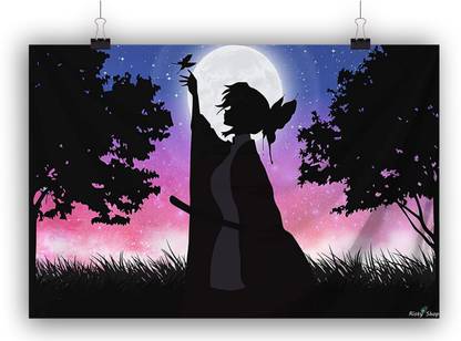 Kimetsu No Yaiba Moon for wall decoration Paper Print