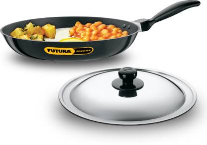 Hawkins Futura Nonstick Frying (NF28S) Fry Pan 28 cm diameter with Lid 1 L capacity