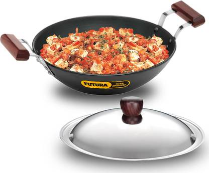 Hawkins Deep-Fry Pan, (IAD25S) Kadhai 26 cm diameter with Lid 2.5 L capacity
