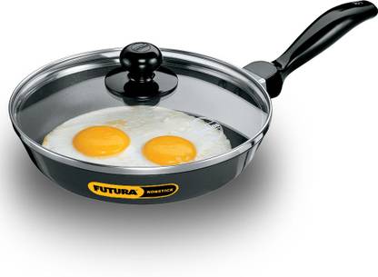 Hawkins Futura Nonstick Frying with Glass Lid (NF20G) Fry Pan 22 cm diameter with Lid 1 L capacity