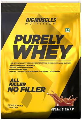 BIGMUSCLES NUTRITION Purely | Isolate Matrix 25g Protein, 12.2g EAA, 4g Glutamine, 0g Sugar Whey Protein
