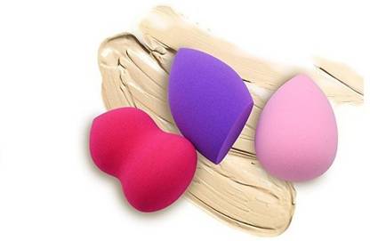 जे एंड एफ Makeup Beauty Foundation Cream Powder Liquid Blender Sponge Puff Set of 3