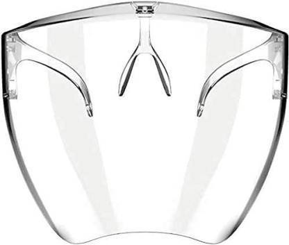 ornola Full Face shield, Anti Fog, Protective Face Shields Reusable glass face mouth cover mask, Lightweight, Washable, Anti-spitting & Scratch Resistant Suitable for Man and women, Set of 1 Premium Anti Fog Polycarbonate overhead frame covers eyes , nose and mouth FACE SHIELD Safety Visor