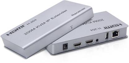 REC Trade HDMI 200m KVM IP Extender RJ45 IP Network KVM Over IP Extender Over Cat5e/6, HDMI KVM Extender with Wide IR by TCP/IP. Media Streaming Device