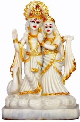 Mcef creation krishna radha idol,krishna radha statue,krishna radha murti,radha krishna statue डेकोरेटिव शोपीस  -  20 cm