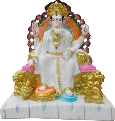 Om Shree Siddhi Vinayak Murti Bhandar Lalbug Cha Raja Idol Ganesha Big Size Lal Baug Cha Raja Murti For Pooja Temple Ganeshji Gift Type Decorative Showpiece Ganesha Statue Decorative Showpiece  -  54 cm
