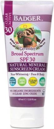 Badger Sunscreen - SPF 50 Lavender Mineral Sunscreen Cream