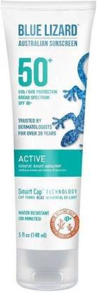 Blue Lizard Sunscreen - SPF 50 Active Mineral-Based Sunscreen Lotion