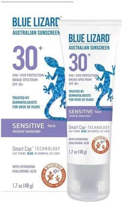 Blue Lizard Sunscreen - SPF 50 Sensitive Face Mineral Sunscreen