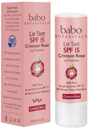 Babo Botanicals Sunscreen - SPF 50 Babo Lip Tint Conditioner - Crimson Rose