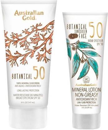 Australian Gold Sunscreen - SPF 50 Botanical Tinted Face Combo Pack