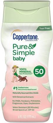 कॉप्पर्टोन प्योर और सिंपल बेबी मिनरल सनस्क्रीन SPF - 50