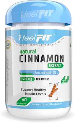 ifeelFIT Natural Cinnamon Extract 10:1 Ratio - 500mg - Vegan & Non-GMO