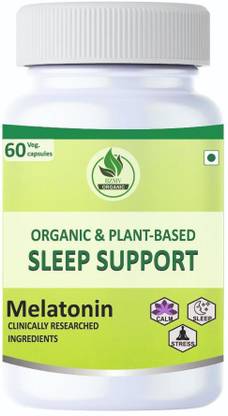BZMV ORGANIC Sleep Support With Goodness of Melatonin, L-Theanine, Valerian, L-tryptophan