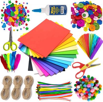 anjanaware DIY Paper Crafts Kit for Girls and Boys with Art and Craft Materials Supplies for Kids