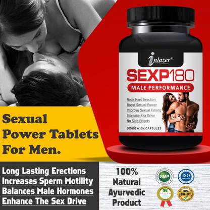 inlazer SexP 180. Capsules Men Sex Capsule Enjoy Sexual Pleasure Reduce Problems