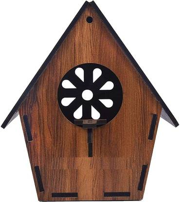 GENIYO Brown Bird House Nest Box for Sparrow and All Small Garden Birds Sparrow | Finches - Brown Colour Bird House