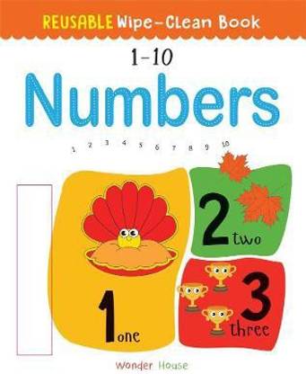 Reusable Wipe and Clean Book 1-10 Numbers  - By Miss & Chief