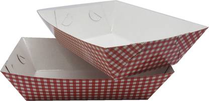 TRIACE Paper Tray Cardboard Disposable Take Away Tray Ecofriendly, Safe & Hygienic Packaging Box