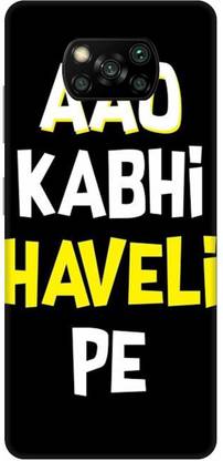 Clickzone Back Cover for Poco X3 Aao khabi haveli pe