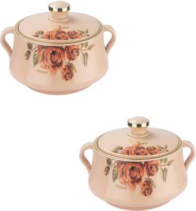 NAYASA Lorenzo 1500ml 2 Set Pink Pack of 2 Serve Casserole Set
