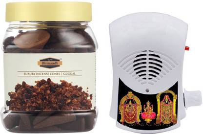Bismaadh Combo Pack of Continues Chanting Tamil Mantra Bell & Guggul Dhoop Cones Guggul Dhoop