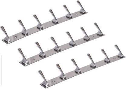 VIJETA khunti wall hanger chlex types 6 hooks set of 3 Door Hanger