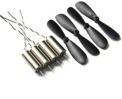 Zaibtronix DC 3.7V 716 7x16mm Micro Coreless Motor with Propeller High-Speed Mini Drones ( Pack of 4 ) Motor Control Electronic Hobby Kit Silver, Black Motor Control Electronic Hobby Kit