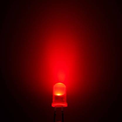 samest 100 pcs 5mm Blinking Red LED Diode Lights 1.5Hz Flashing (Diffused Lens Round DC 2V 20mA) Bright Lighting Bulb Lamps Electronics Components Indicator Light Emitting Diodes Light Electronic Hobby Kit