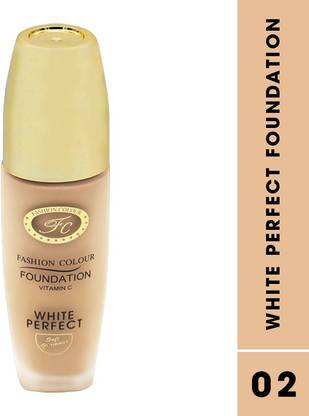 FASHION COLOUR WHITE PERFECT FOUNDATION 02 vitamin c foundation for soft glammour Long Lasting, Waterproof, Full Coverage, Lightweight  Foundation