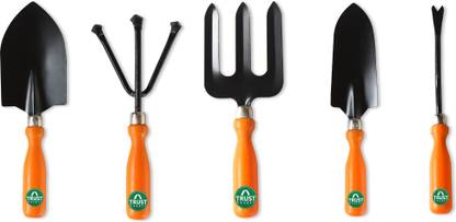 TrustBasket Set of 5 Heavy Duty all Purpose Garden Tool Kit Garden Tool Kit
