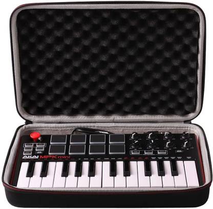 LTGEM Travel Hard Carrying Case for Akai Professional MPK Mini MKII & MK3 & MPK Mini Play & MPK Mini MK3 | 25-Key Ultra-Portable USB MIDI Drum Pad & Keyboard Controller Keyboard Hard Case