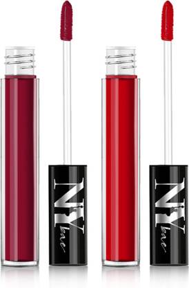 NY bae Liquid Lipstick Combo (Red - Miranda's First Kiss & Maroon - Promiscuity Queen)