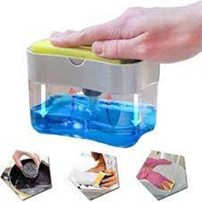 BORIS 2 in 1 Soap Dispenser Handy Product Specially For Women For Liquid Dispenser Complete Solution.[PACK OF ONE][MULTICOLOR] Fresh Liquid Detergent