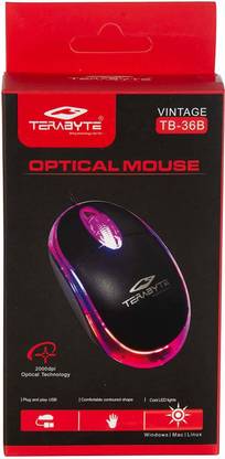 TechWorld Terabyte optical mouse Wired Ambidextrous Optical Mouse