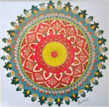 DIVINE CHAKRA MANDALA PAINTING Acrylic 16.5 inch x 1.28 inch Painting